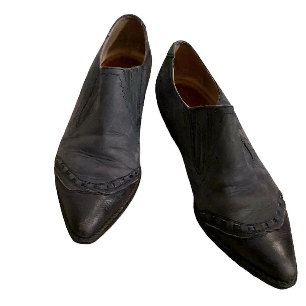 Guess by George Marciano Vintage Western Booties Dark Gray Size 6